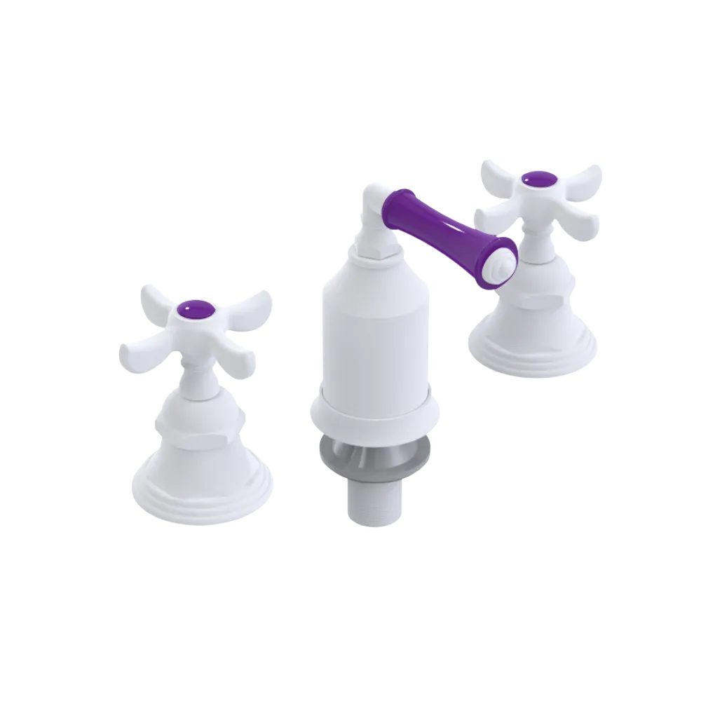 Rubinet Bidet Fitting with Spray, Diverter, and Vacum Breaker (Less Drain) Matt White