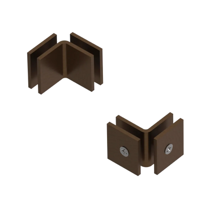 Rubinet 90 Glass to Glass Open Face Tuscan Brass