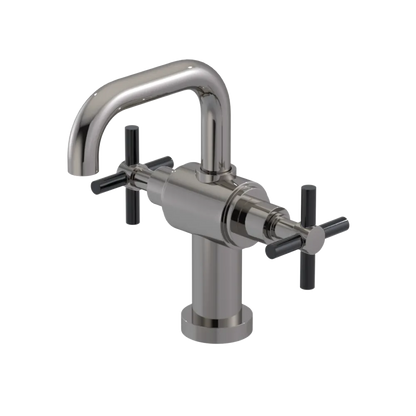 Rubinet Single Hole Dual Handle Lav. Set. (less drain) Polished Nickel