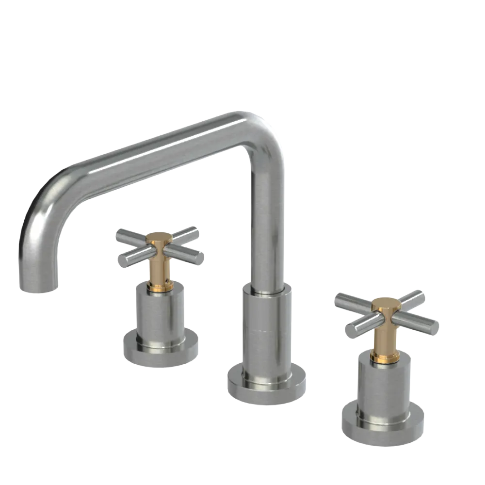 Rubinet Widespread Kitchen Set Satin Nickel