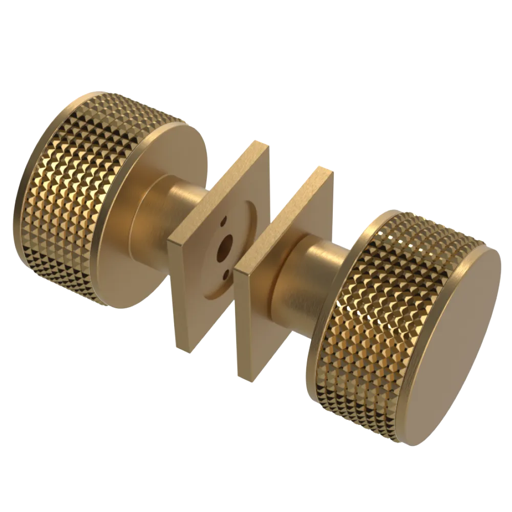 Rubinet Shower Door Knob (set) Satin Gold