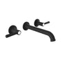 Baril Two handles wall-mounted lavatory faucet, drain not included