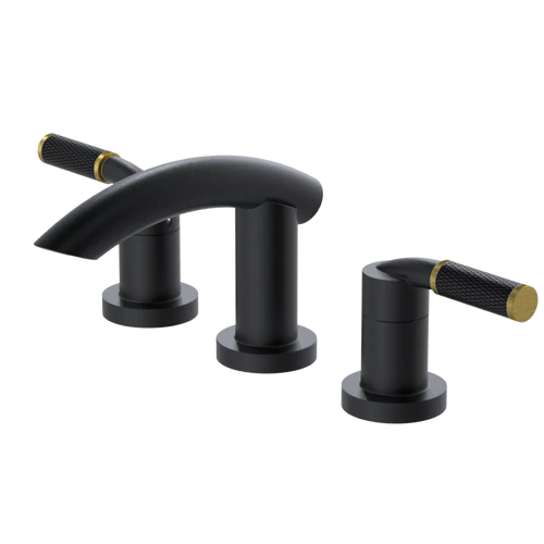 Rubinet Widespread Lav. Set. (less drain) Matt Black