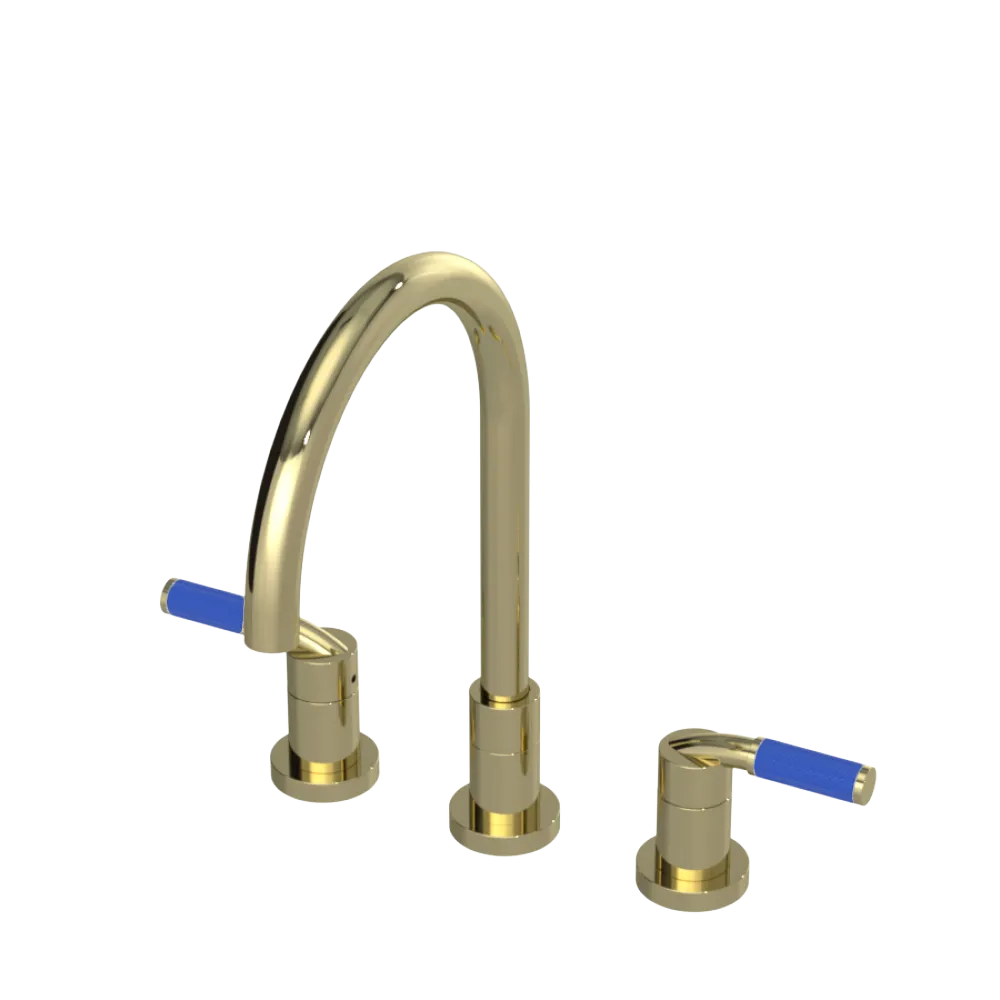 Rubinet Widespread Kitchen Set Gold