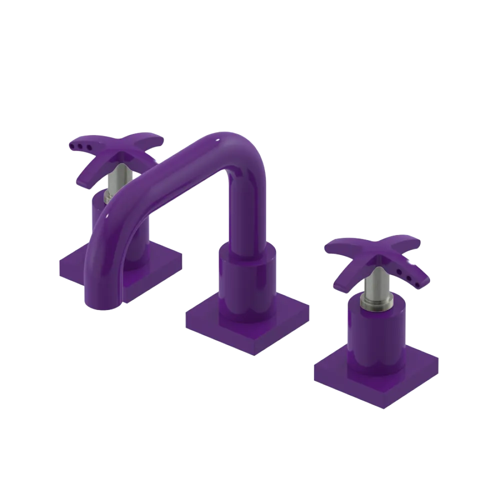Rubinet Widespread Lav. Set. with Genesis spout (less drain) Purple Haze