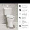 American Standard Cadet® Touchless Chair Height Elongated Toilet with Locking Device - Less Seat