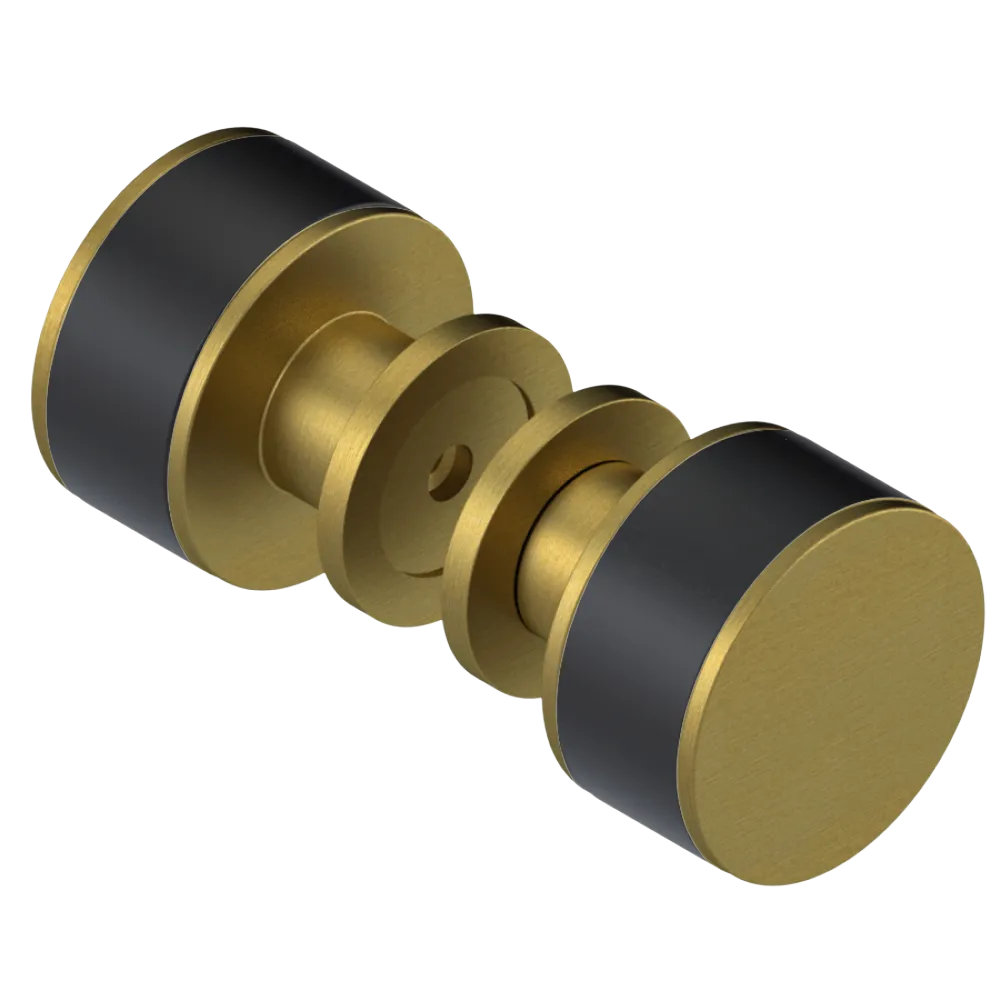 Rubinet Shower Door Knob (set) Antique Brass Matt