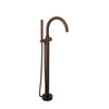 Baril Floor-mounted tub filler with hand shower (without handle)