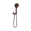 Baril 3-spray anti-limestone hand shower on wall-mounted supply elbow