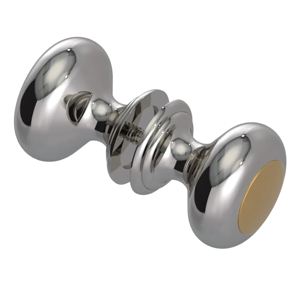 Rubinet Shower Door Knob (set) Polished Nickel
