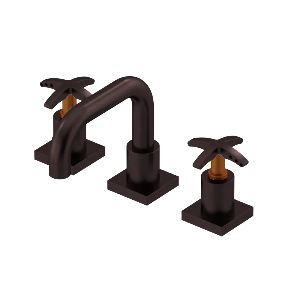 Rubinet Widespread Lav. Set. with Genesis spout (less drain) Oil Rubbed Bronze