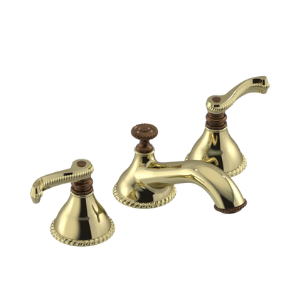 Rubinet Widespread Lav. Set. (less drain) Gold