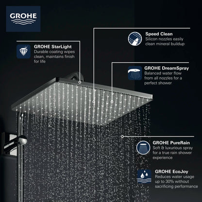Grohe 310 Mono Shower Head, 12" - 1 Spray, 1.75 GPM (6.6 L/min)