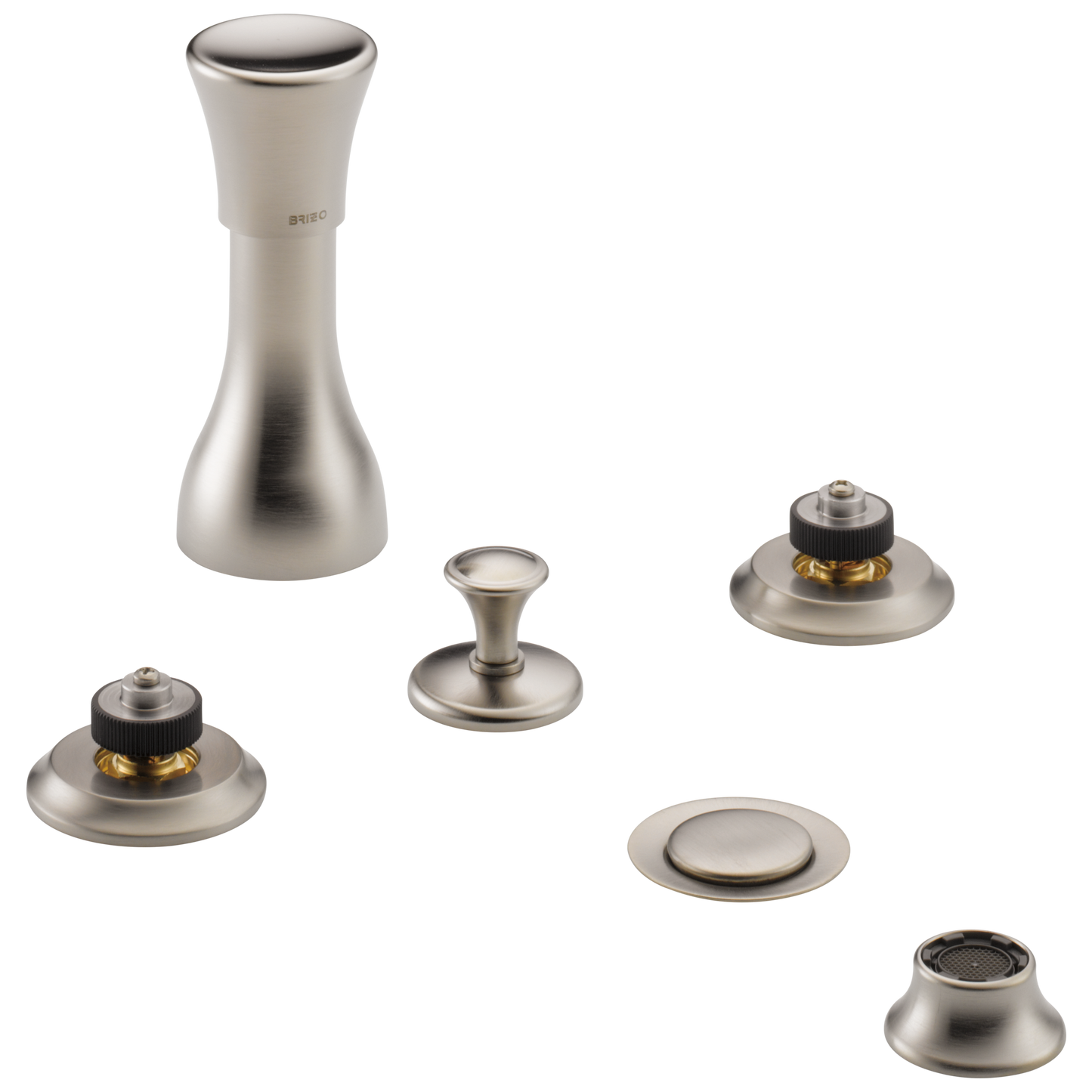 Rook Bidet Faucet - Less Handles - Brilliance® Luxe Nickel®