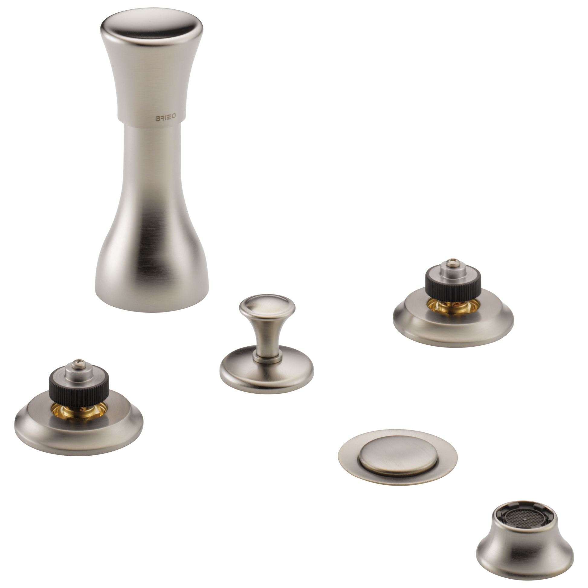 Rook Bidet Faucet - Less Handles - Brilliance® Luxe Nickel®