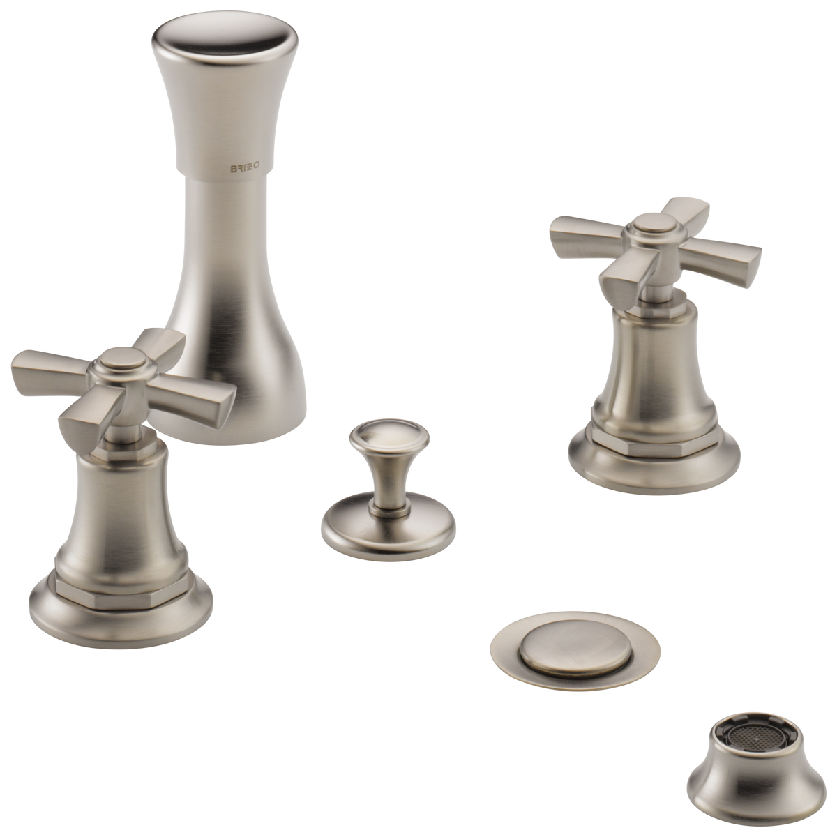 Brizo Rook Bidet Faucet - Less Handles - Complete Kit - Brilliance® Luxe Nickel®