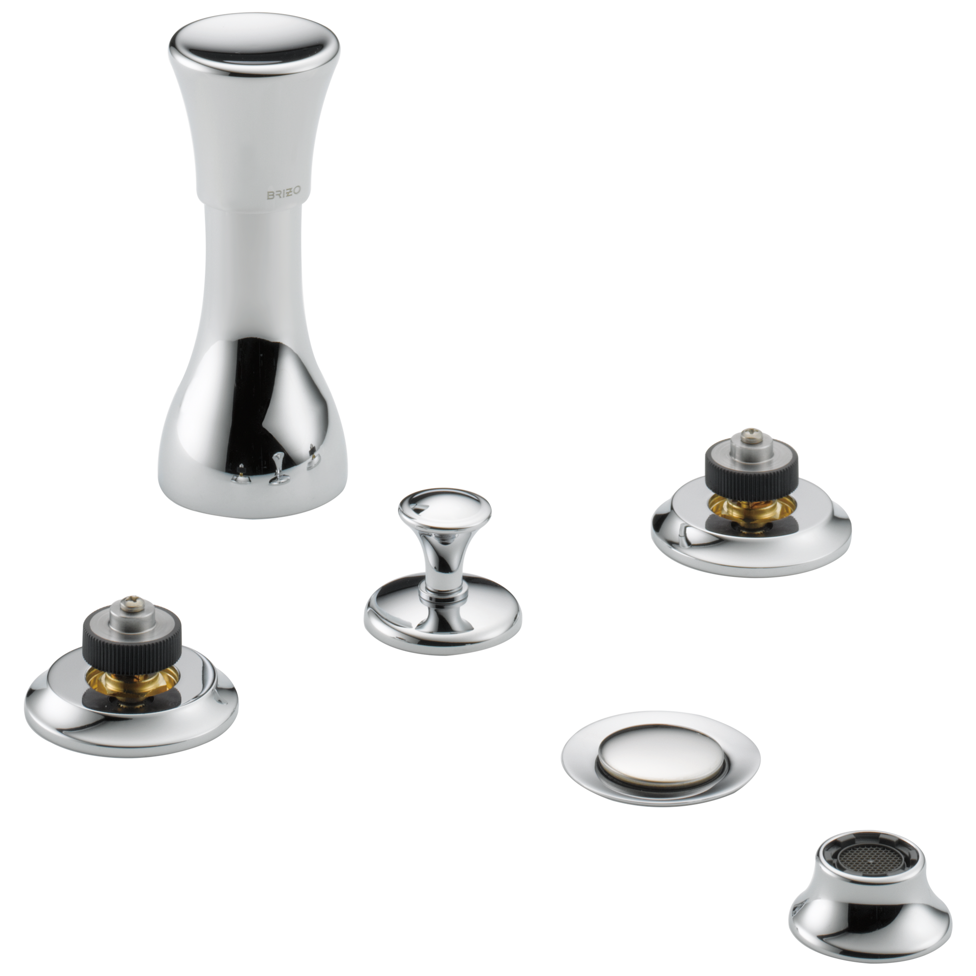 Rook Bidet Faucet - Less Handles - Polished Chrome
