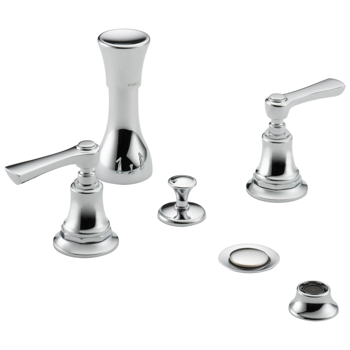 Brizo Rook Bidet Faucet - Less Handles - Complete Kit - Polished Chrome