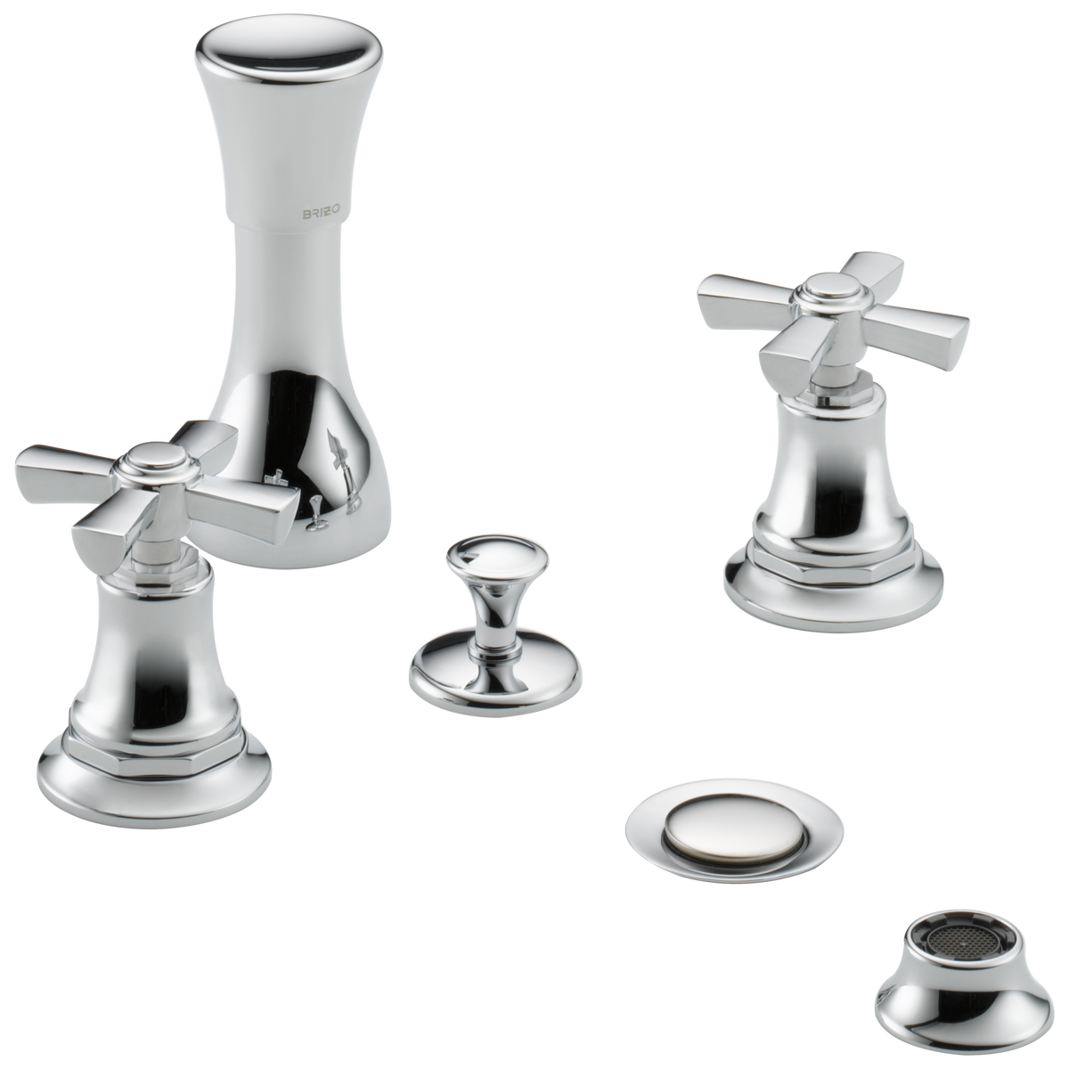 Brizo Rook Bidet Faucet - Less Handles - Complete Kit - Polished Chrome