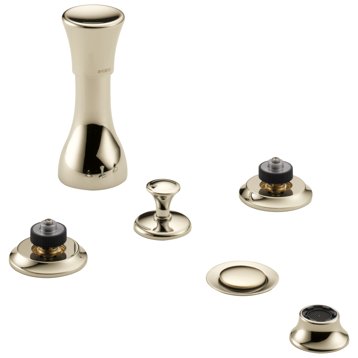 Rook Bidet Faucet - Less Handles - Brilliance® Polished Nickel