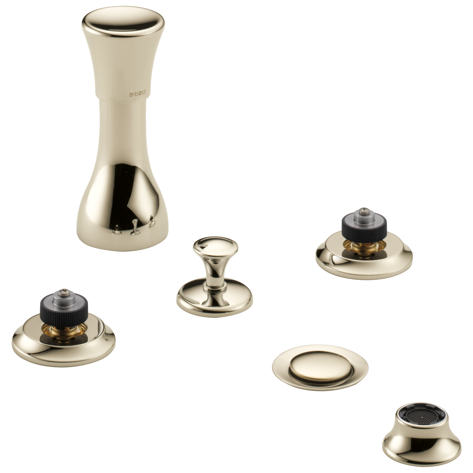 Rook Bidet Faucet - Less Handles - Brilliance® Polished Nickel