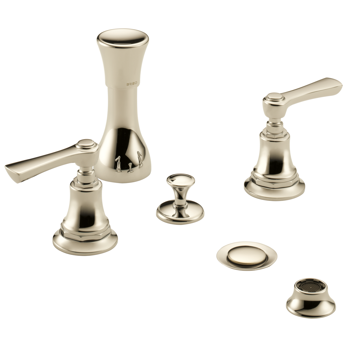 Brizo Rook Bidet Faucet - Less Handles - Complete Kit - Brilliance® Polished Nickel