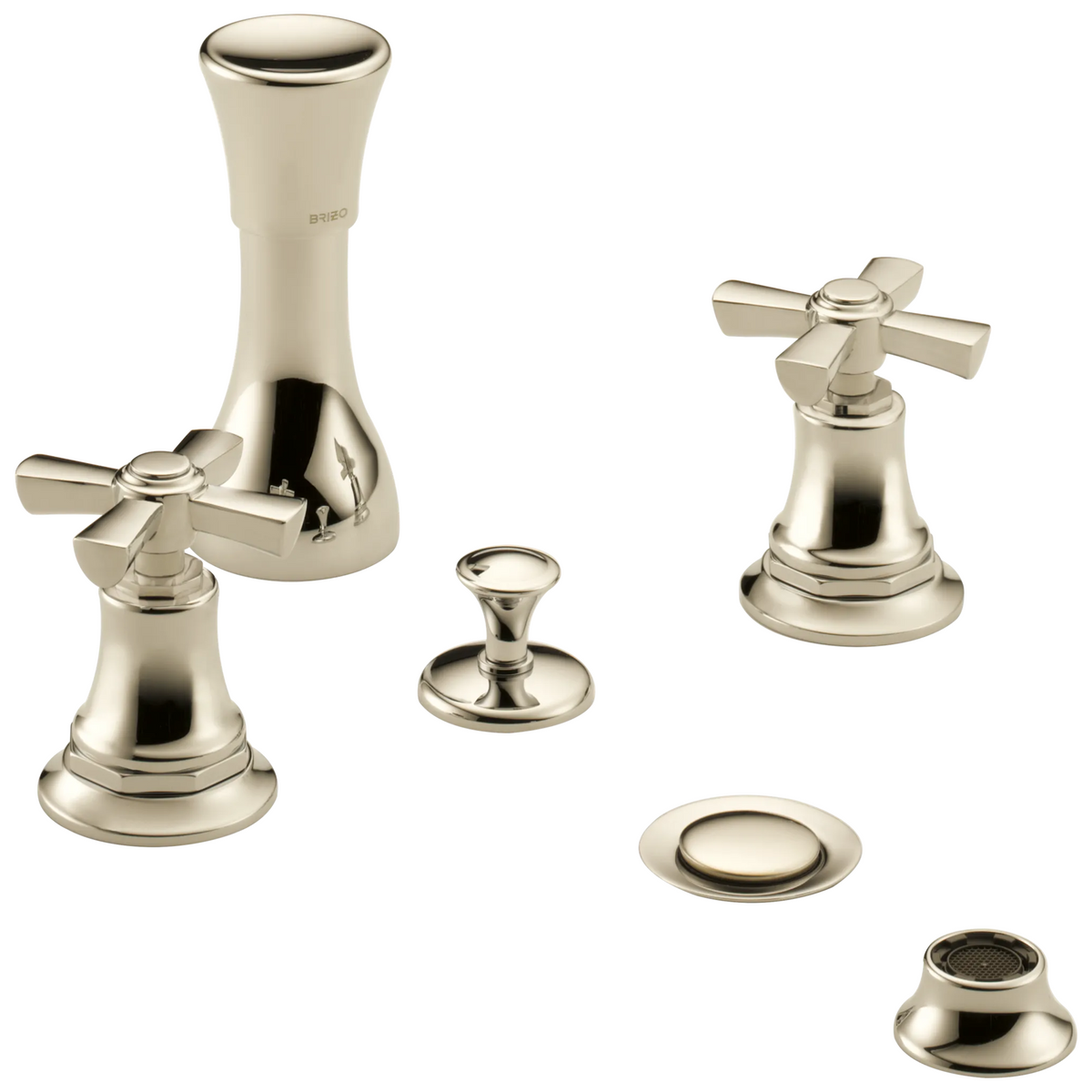 Brizo Rook Bidet Faucet - Less Handles - Complete Kit - Brilliance® Polished Nickel