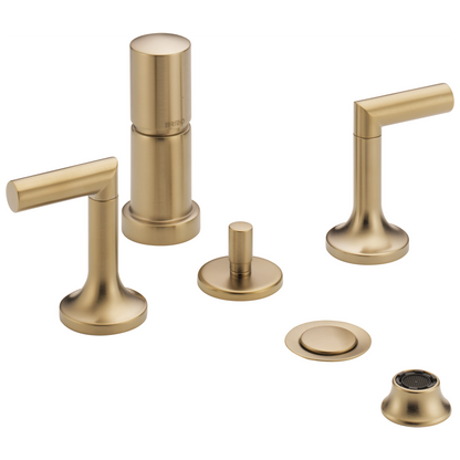 Odin Two-Handle Bidet Faucet - Brilliance® Luxe Gold®