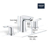 Bauloop 8-Inch Widespread 2-Handle M-Size Bathroom Faucet, 1.2 Gpm - Golzar Home