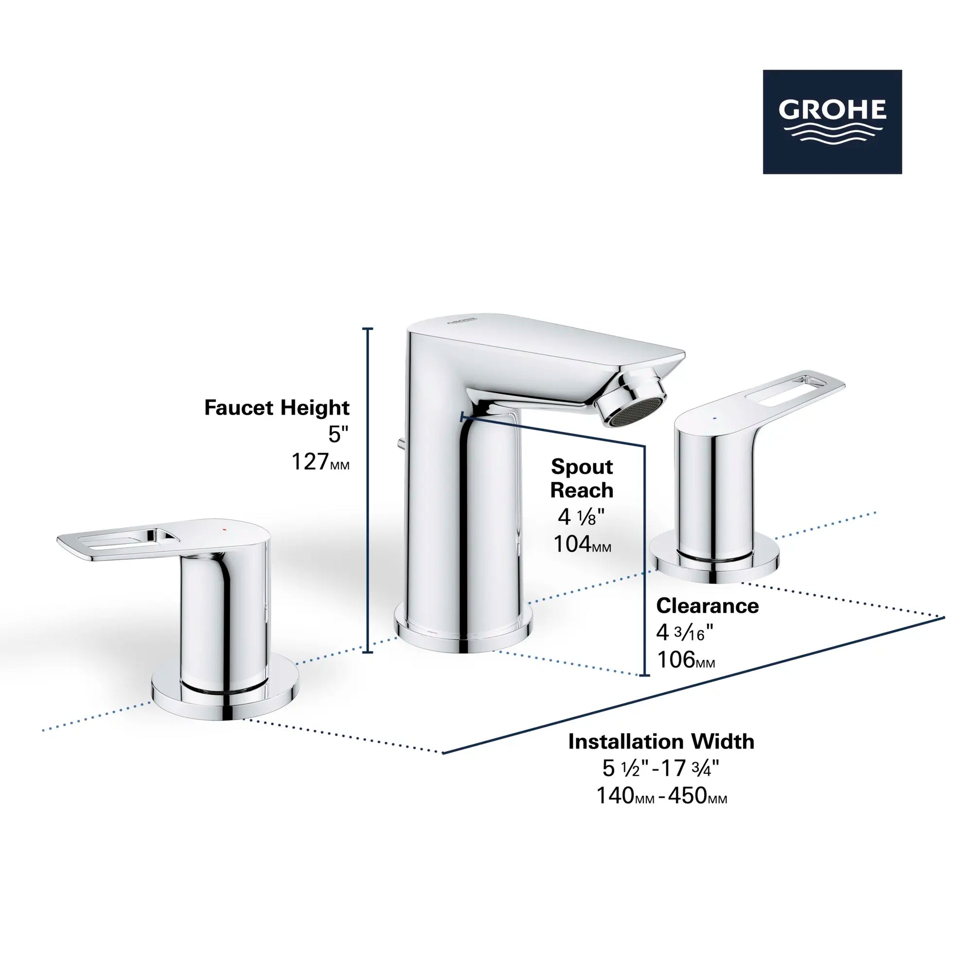 Bauloop 8-Inch Widespread 2-Handle M-Size Bathroom Faucet, 1.2 Gpm - Golzar Home
