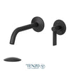 Wall mount lavatory faucet with drain