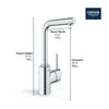 Concetto™ Single Hole Single-Handle L-Size Bathroom Faucet 1.2 Gpm - Golzar Home