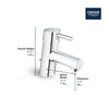 Concetto™ Single Hole Single-Handle Xs-Size Bathroom Faucet 1.2 Gpm - Golzar Home