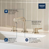 Concetto™ 8" Widespread 2-Handle S-Size Bathroom Faucet 1.2 Gpm - Golzar Home