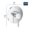 Concetto™ Pressure Balance Valve Trim With Cartridge - Golzar Home