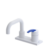 Rubinet 4" Centre Single Control Lav. Set. with Genesis spout (less drain) Matt White