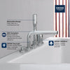 Concetto™4-Hole Single-Handle Deck Mount Roman Tub Faucet With 1.75 Gpm Hand Shower - Golzar Home