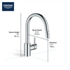 Concetto Single-Handle Pull Down Kitchen Faucet Dual Spray 1.75 Gpm - Golzar Home