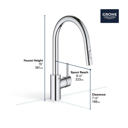 Concetto Single-Handle Pull Down Kitchen Faucet Dual Spray 5.7 L/Mi