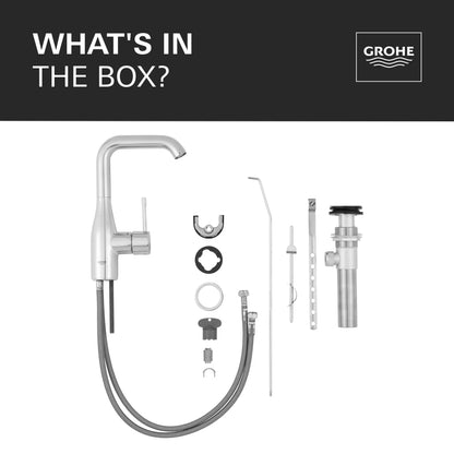 Grohe Essence New Single Hole Single-Handle L-Size Bathroom Faucet 4.5 L/Min (1.2 Gpm)