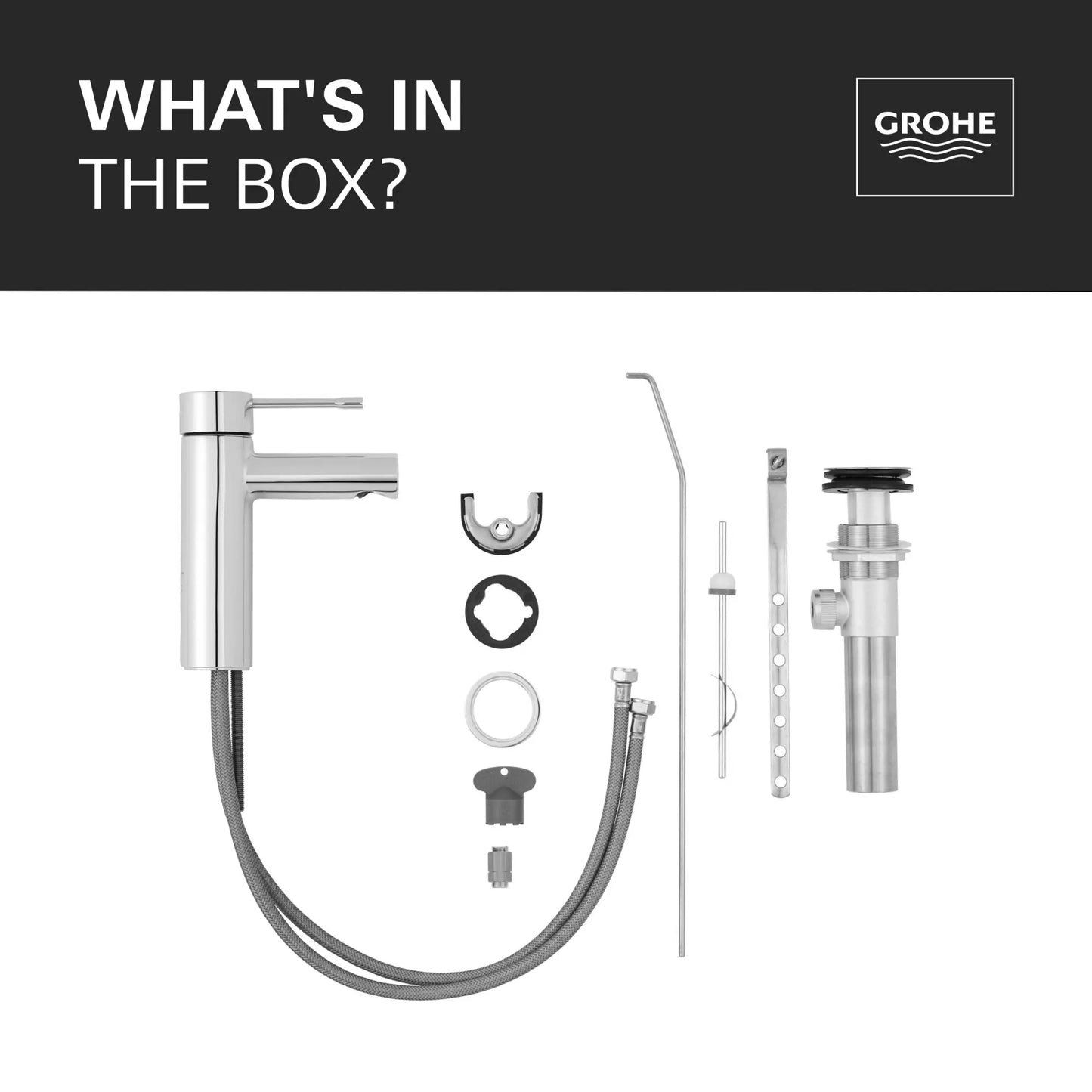 Grohe Essence New Single Hole Single-Handle S-Size Bathroom Faucet 4.5 L/Min (1.2 Gpm)
