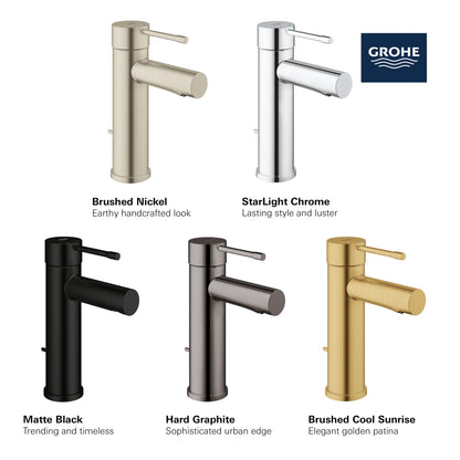 Grohe Essence New Single Hole Single-Handle S-Size Bathroom Faucet 4.5 L/Min (1.2 Gpm)