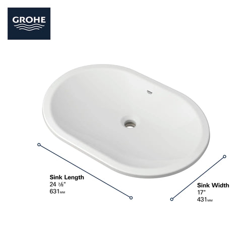 Grohe Essence Undermount 24" Bathroom Sink - Golzar Home