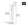 Grohe Eurocube® Single-Handle Freestanding Tub Faucet With 6.6 L/Min (1.75 Gpm) Hand Shower