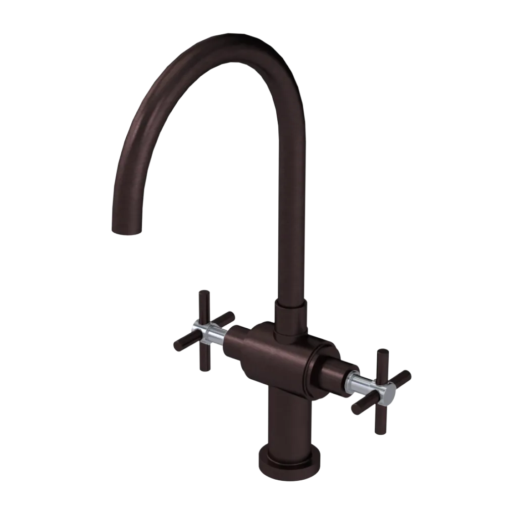 Rubinet Two Handle Single Hole Kitchen Set with LaSalle Spout Oil Rubbed Bronze