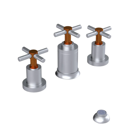 Rubinet Bidet Fitting with Spray, Diverter, and Vacuum Breaker (less drain) Satin Chrome