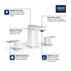 Grohe Eurocube® 8" Widespread 2-Handle S-Size Bathroom Faucet 4.5 L/Min (1.2 Gpm)