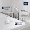 Grohe Eurosmart 4-Hole Single Handle Deck Mount Roman Tub Faucet with 1.75 GPM (6.6 L/min) Hand Shower