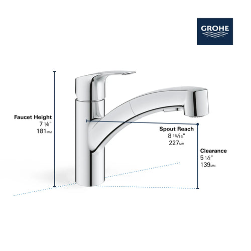 Eurosmart Single-Handle Dual Spray Pull-Out Kitchen Faucet - Golzar Home