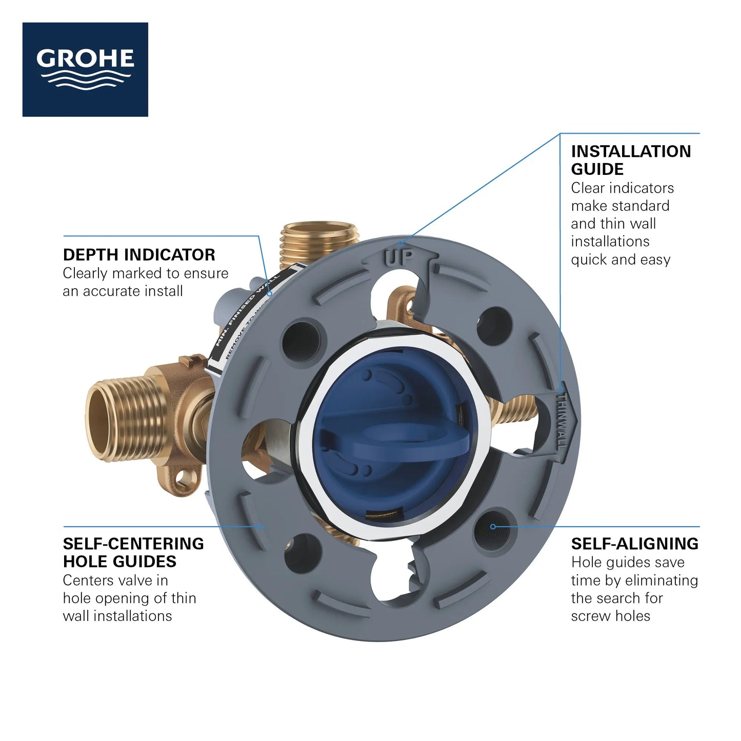 Grohsafe™ 3.0 Pressure Balance Rough-In Valve 1/2" Universal